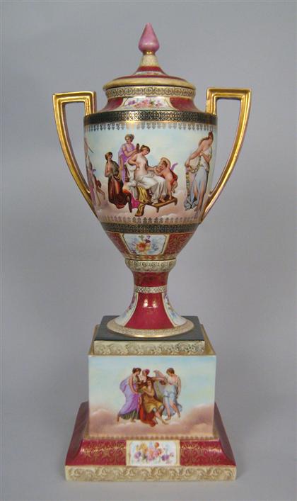 Large Continental porcelain urn 4a0f6