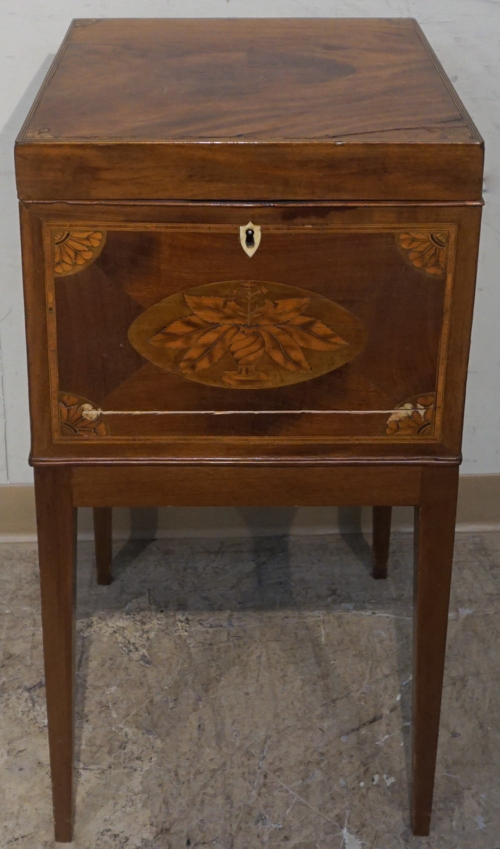 GEORGE III STYLE INLAID MAHOGANY 2e49aa