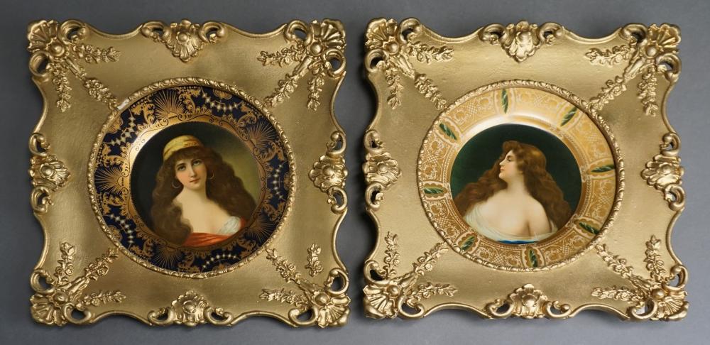 TWO GILT FRAMED METAL VIENNA ART 2e49b2