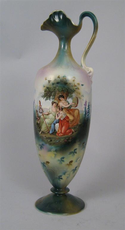 Porcelain ewer    Decorated with a mythological