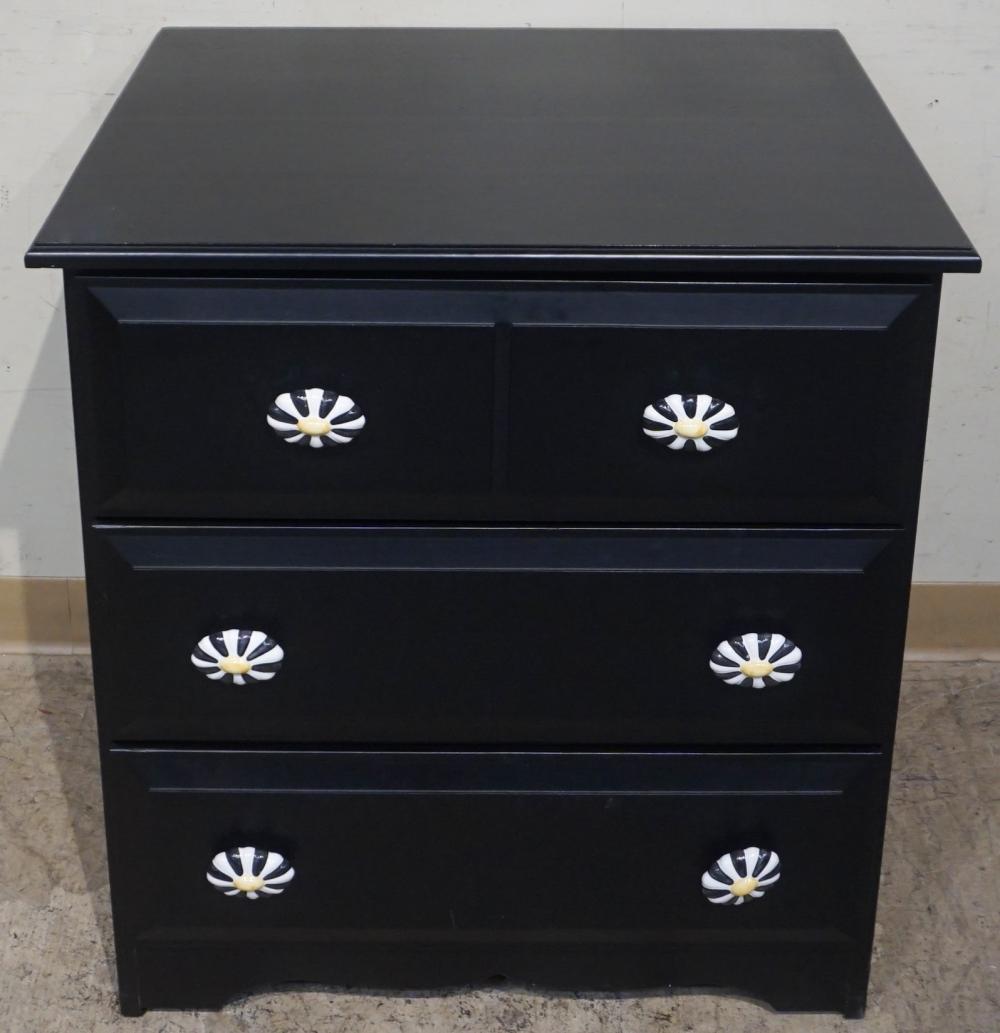 EBONIZED WOOD CHEST OF DRAWERS 2e49ca