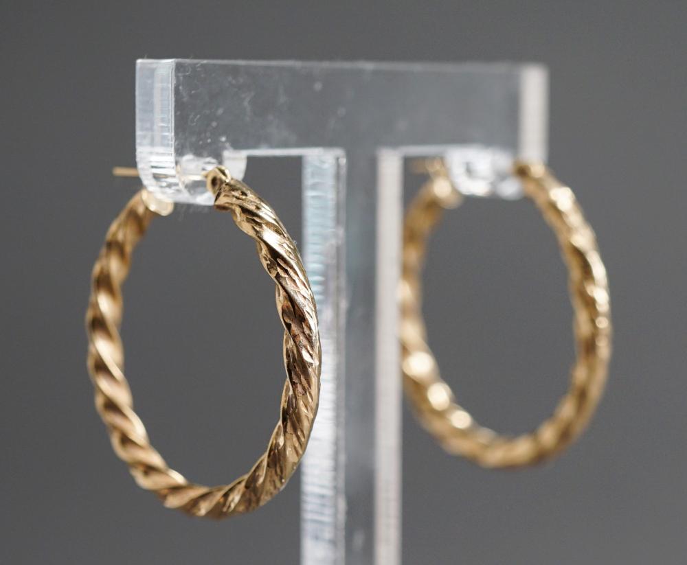 PAIR TESTED 14-KARAT YELLOW-GOLD