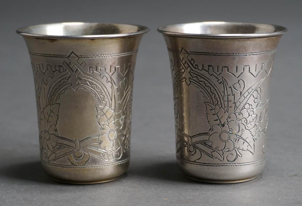 PAIR RUSSIAN 875-SILVER TOASTING