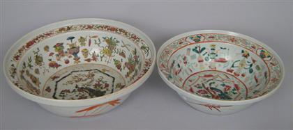 Two Chinese Export basins    Decorated