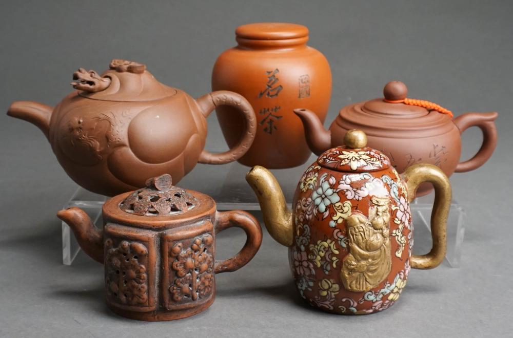 GROUP OF YIXING WARE TYPE AND OTHER 2e4af3