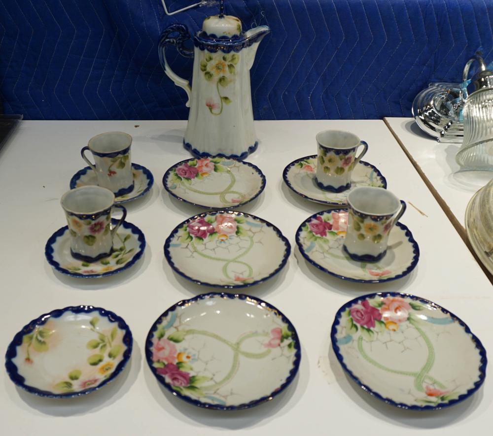 NIPPON PAINTED AND GILT DECORATED 14-PIECE