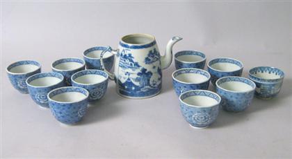 Teapot and twelve cups Canton 4a122