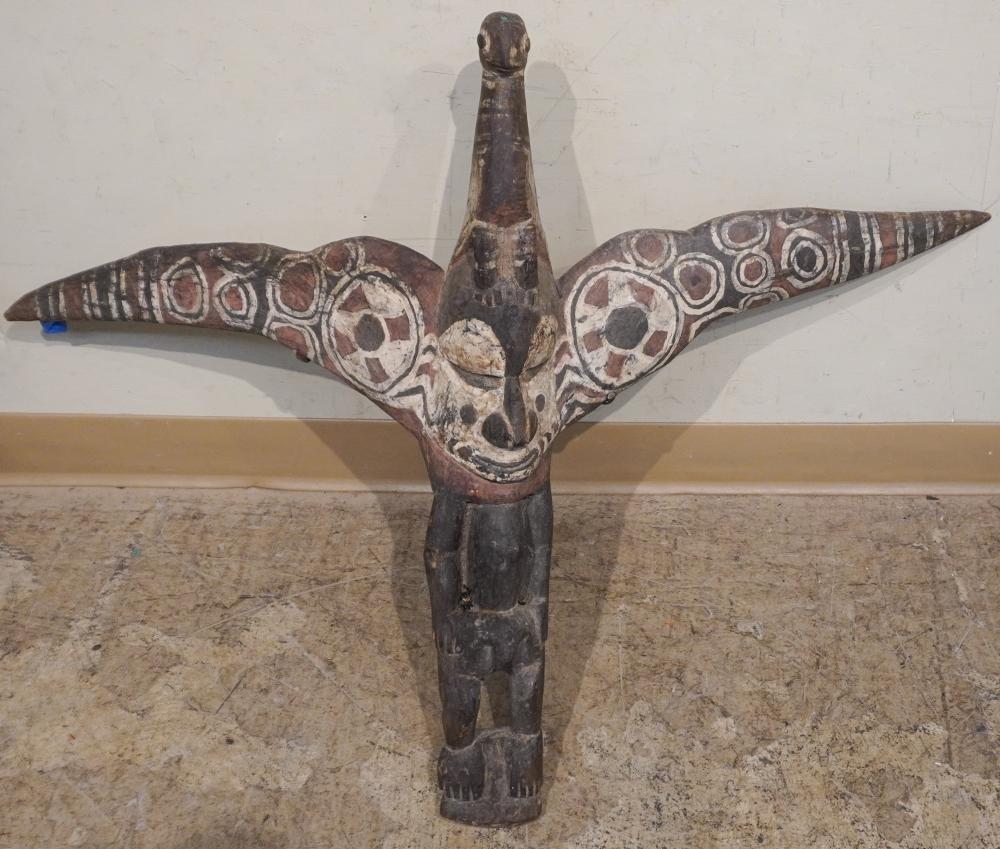 AFRICAN SENUFO STYLE PAINTED WOOD