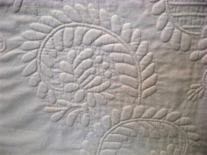 Trapunto linen pillow sham    probably