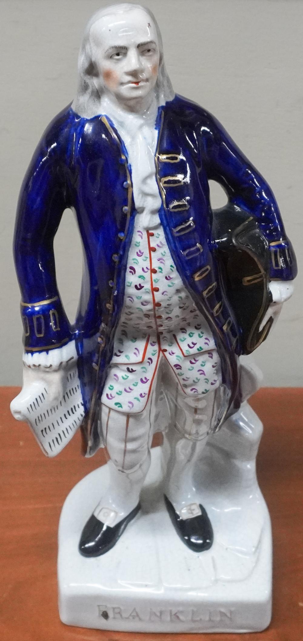 STAFFORDSHIRE FIGURE OF BEN FRANKLIN