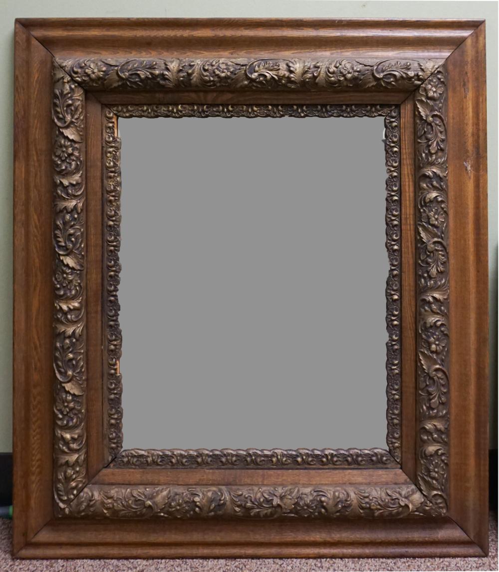 PARTIAL GOLD PAINTED OAK FRAME