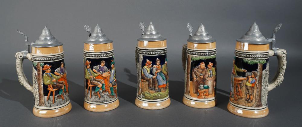 GROUP OF FIVE ASSORTED GERMAN LUSTRE