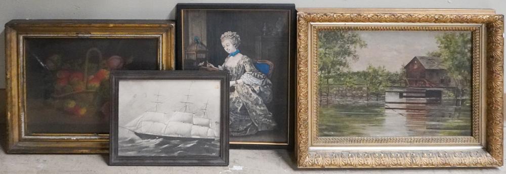 FOUR ASSORTED WORKS OF ARTFour