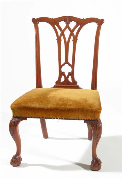 Chippendale mahogany side chair    circa