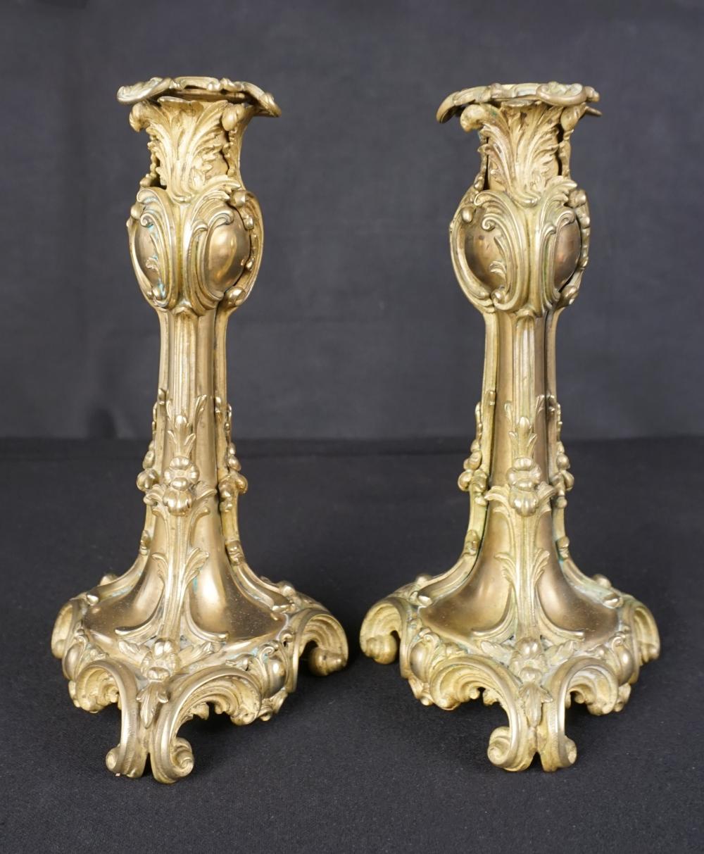 PAIR CONTINENTAL ROCOCO STYLE BRONZE 2e7317