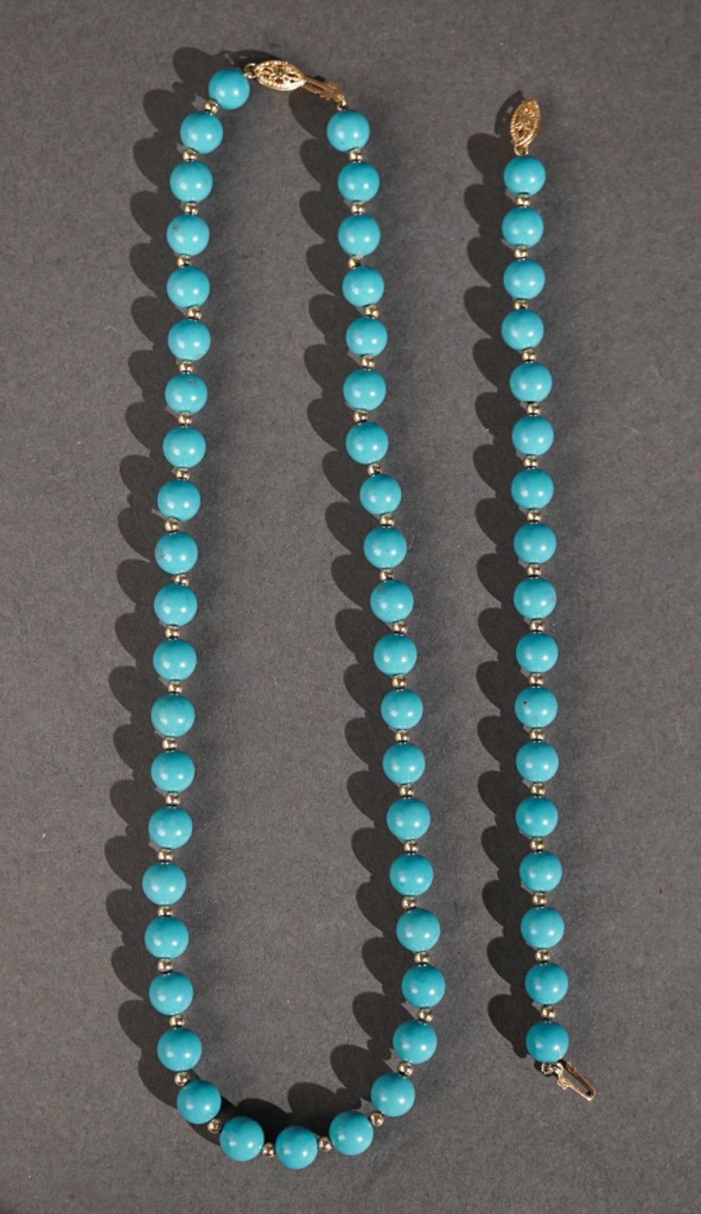 14 KARAT YELLOW GOLD AND TURQUOISE 2e733f