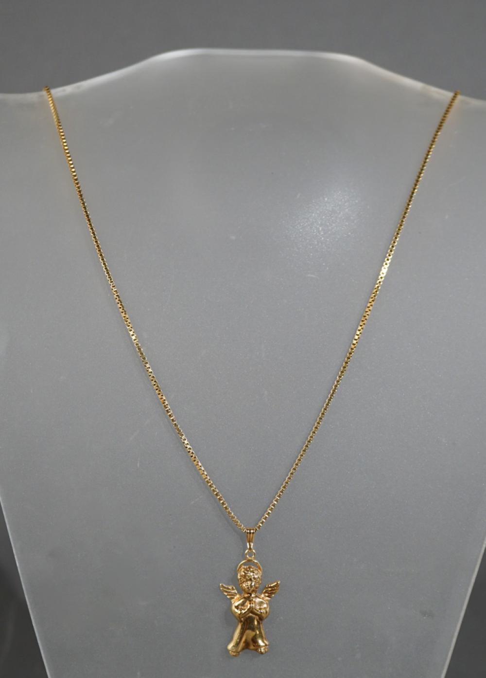 14-KARAT YELLOW-GOLD 'ANGEL' PENDANT