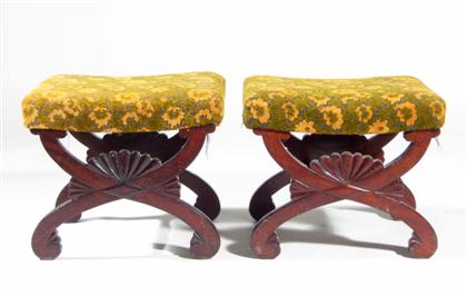 Two Classical mahogany stools  4a528