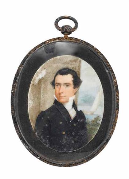 American School 19th century    miniature