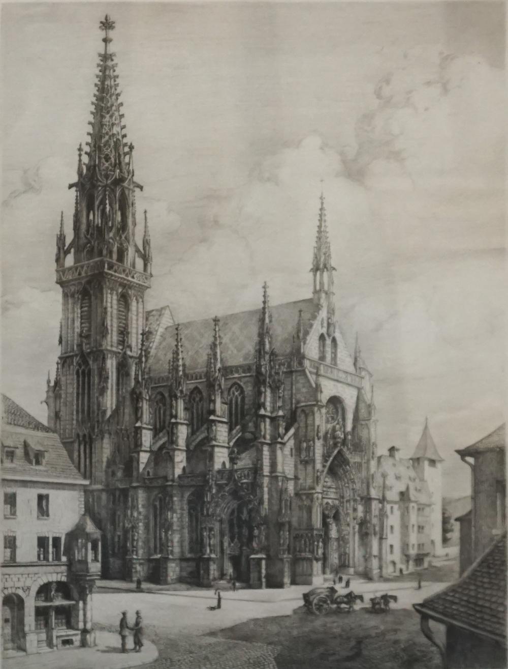 GERHARDT FRENCH CATHEDRAL ETCHING 2e74d5
