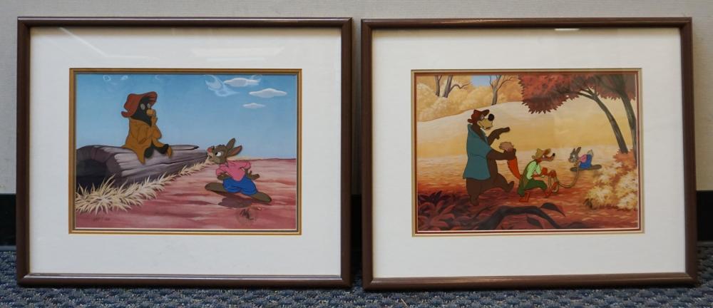 TWO WALT DISNEY ANIMATION CELS FROM