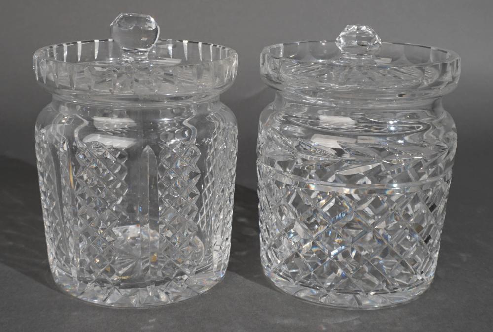TWO WATERFORD CUT CRYSTAL BISCUIT 2e7533