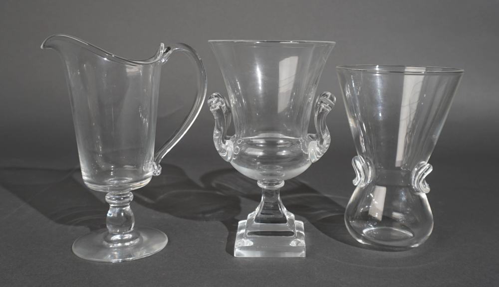 THREE STEUBEN CRYSTAL TABLE ARTICLES  2e7536