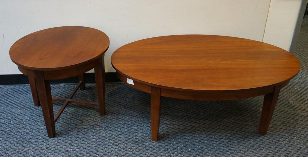 MODERN CHERRY OVAL COFFEE TABLE 2e754a