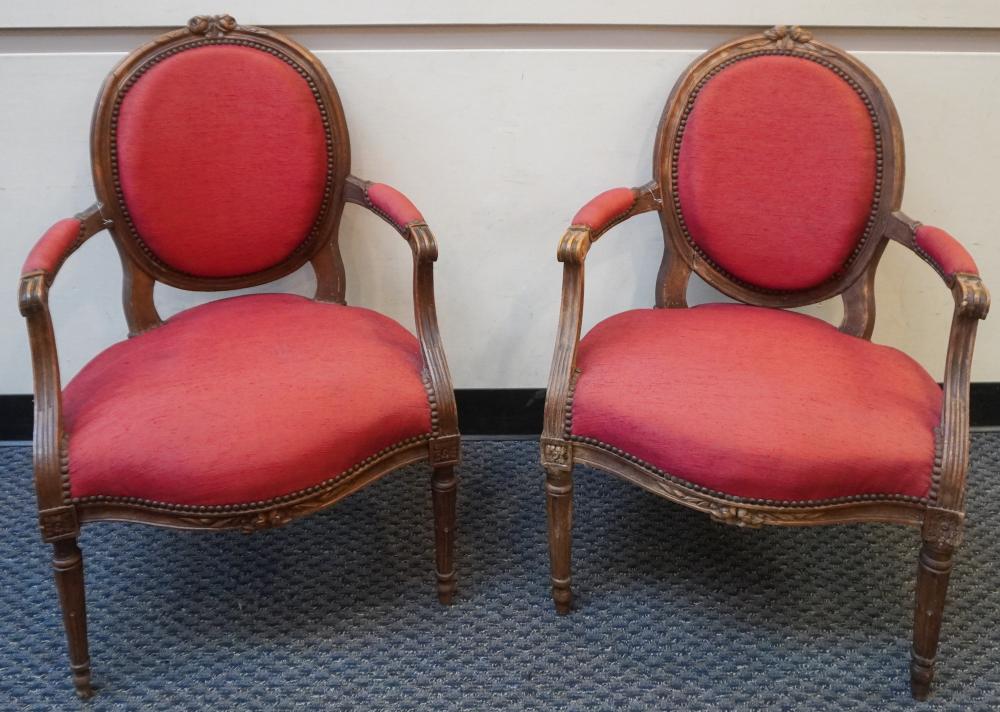 PAIR FRENCH PROVINCIAL STYLE WALNUT
