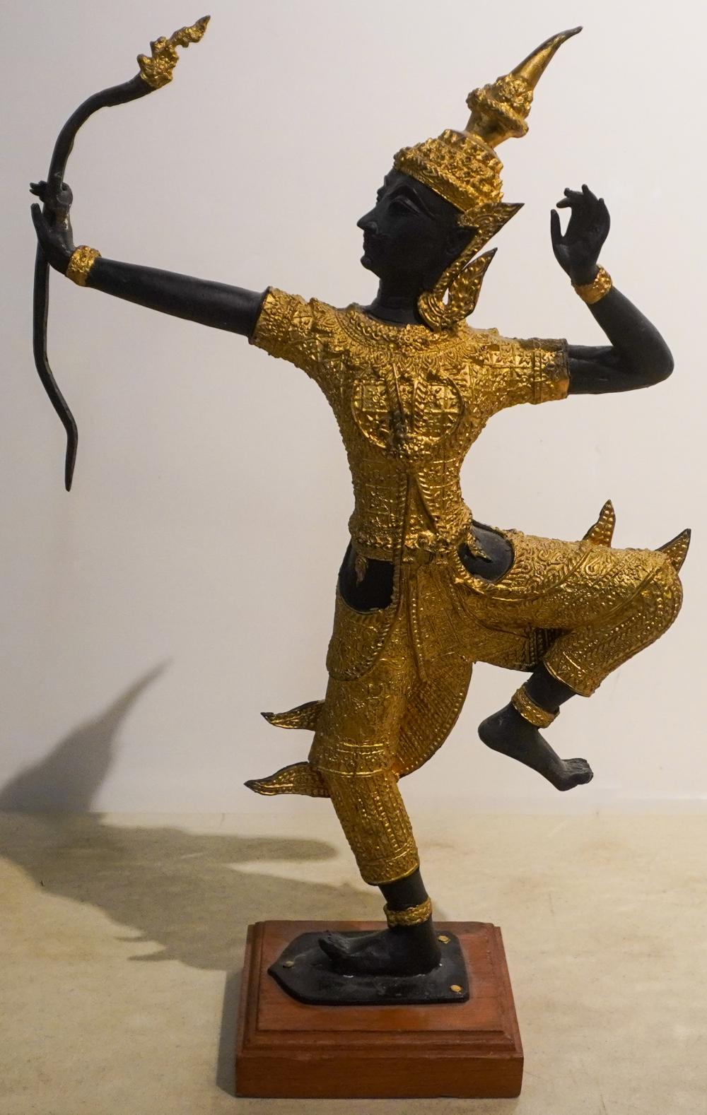 THAI PARTIAL GILT METAL FIGURE