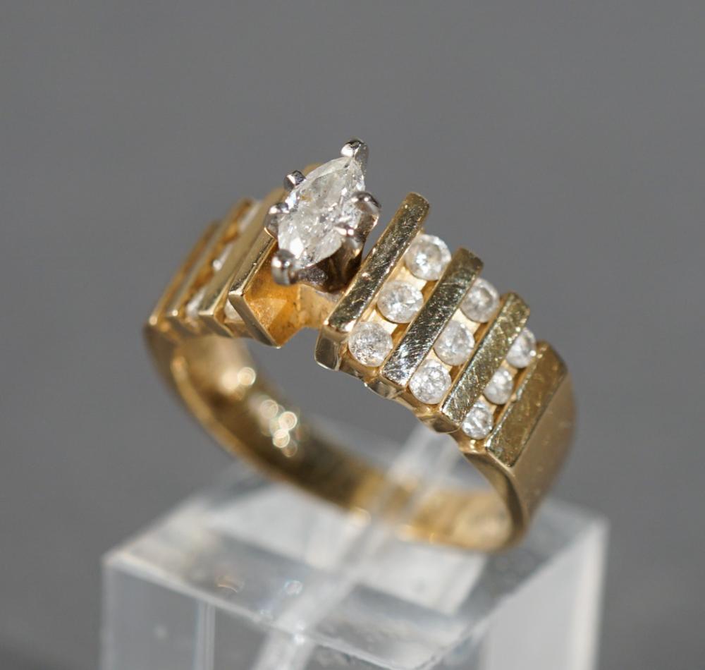 14-KARAT YELLOW-GOLD AND DIAMOND