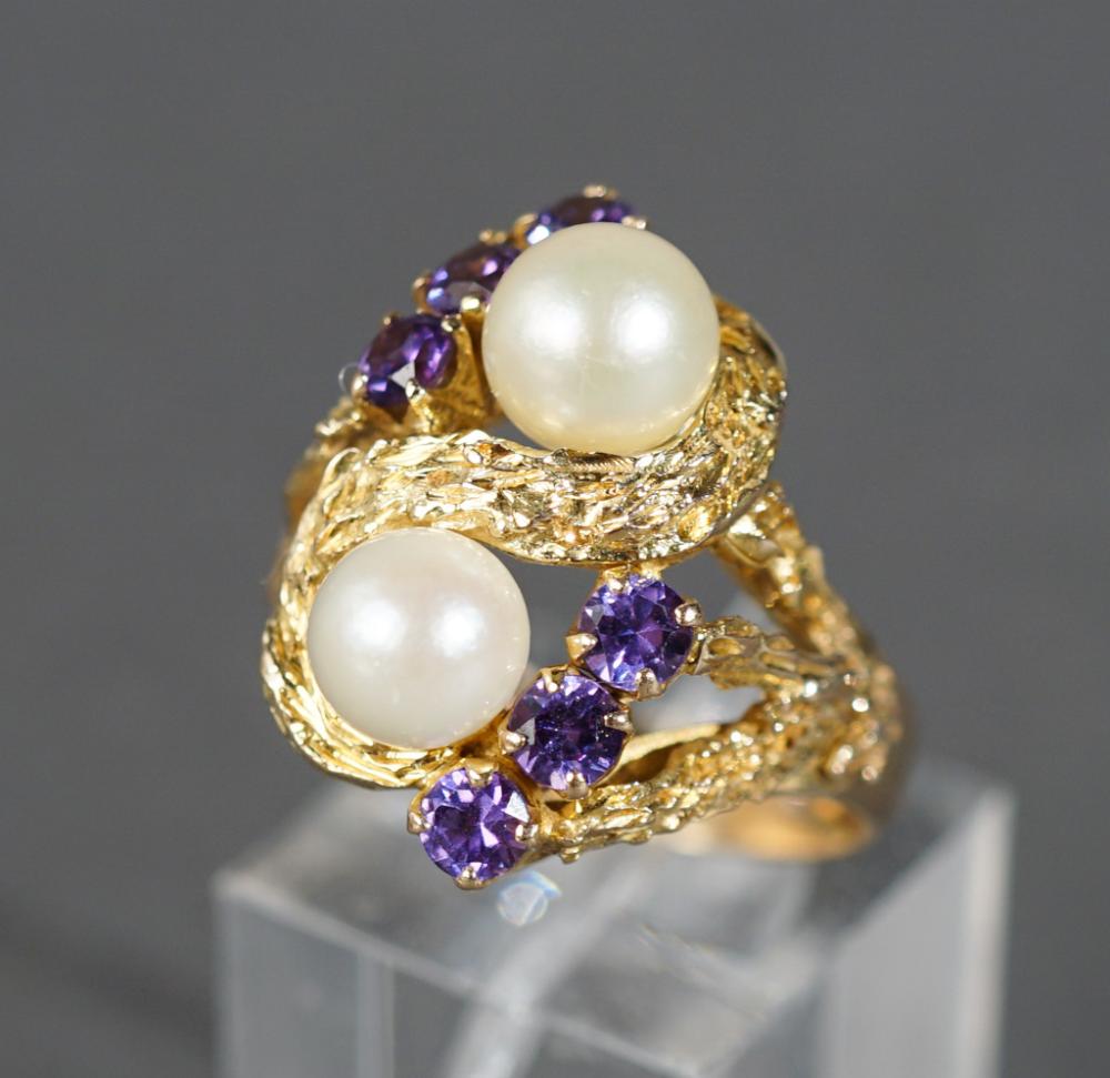 14 KARAT YELLOW GOLD AND TWIN PEARL 2e75c3