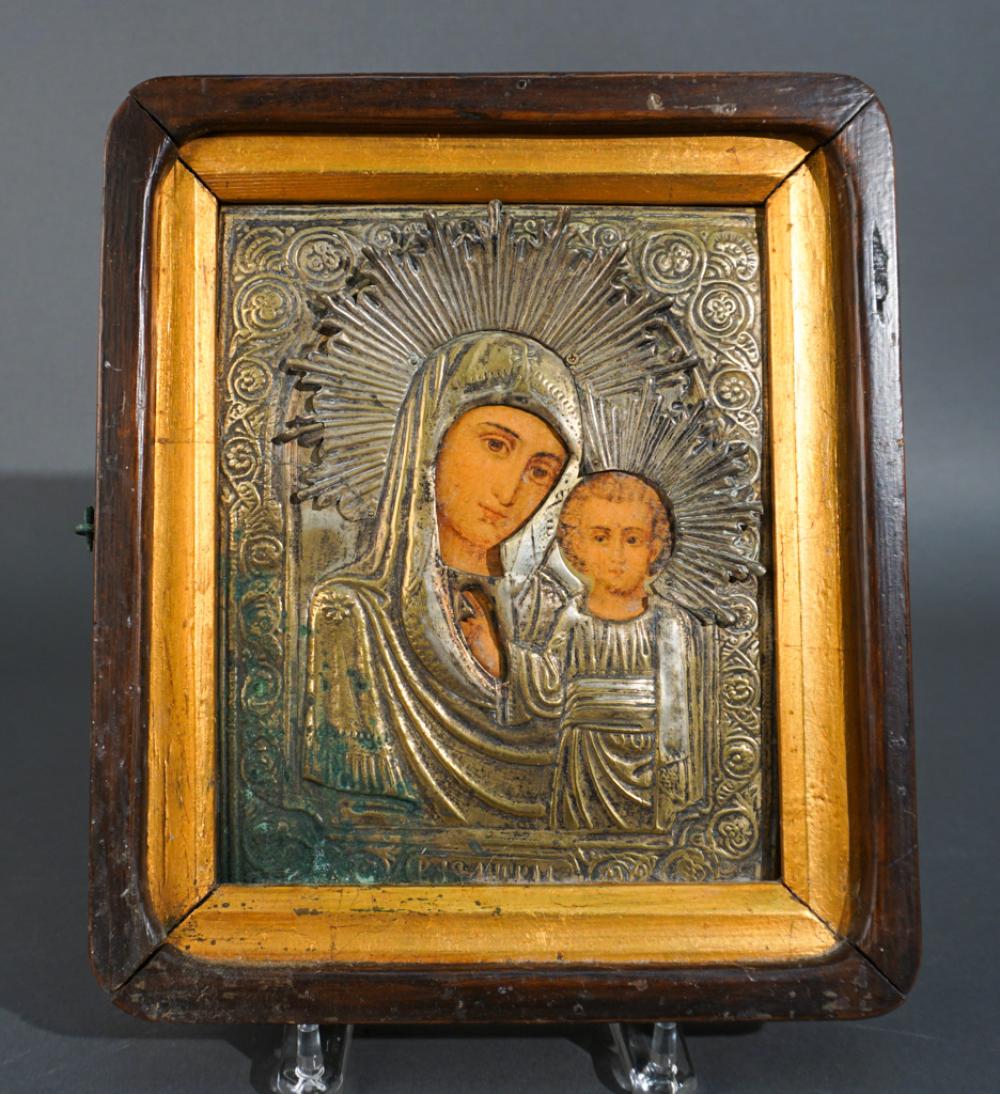 FRAMED RUSSIAN PRINTED ICON WITH