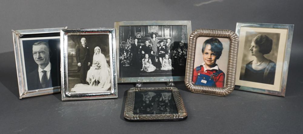 SIX STERLING SILVER PHOTO FRAMESSix