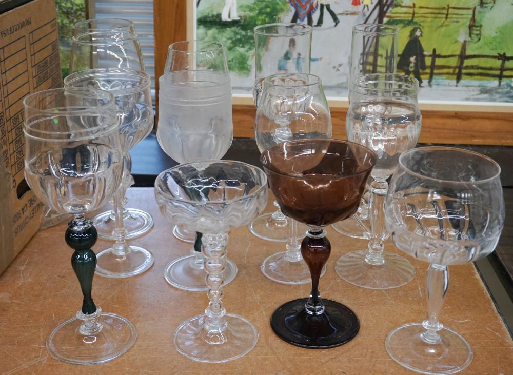 GROUP OF TWELVE CONTEMPORARY BLOWN