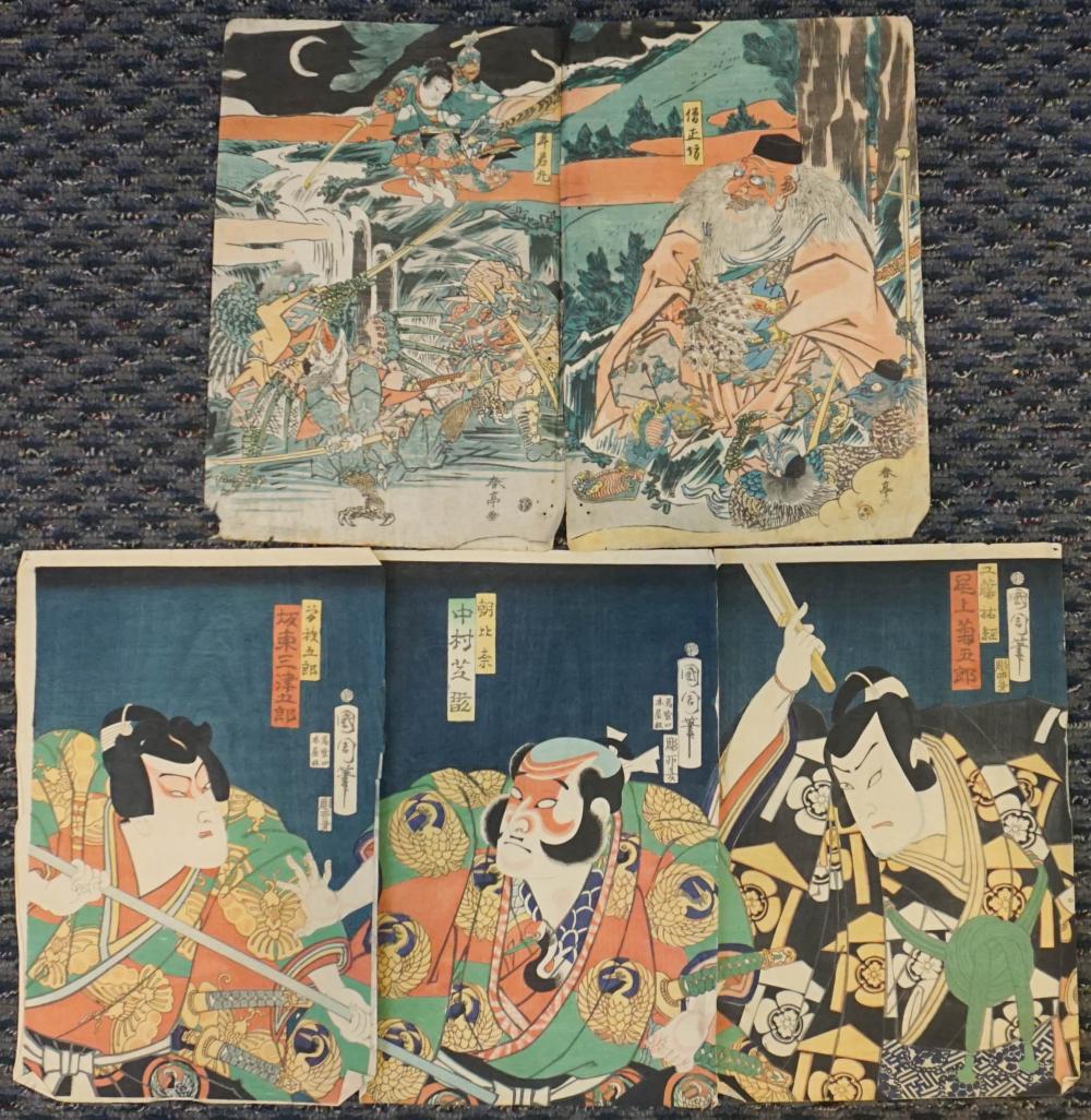 TOYOHARA KUNICHIKA (JAPANESE 1835-1900),TRIPTYCH