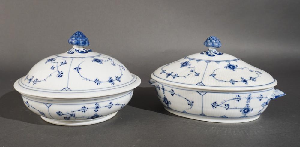 TWO ROYAL COPENHAGEN BLUE FLUTED 2e7735