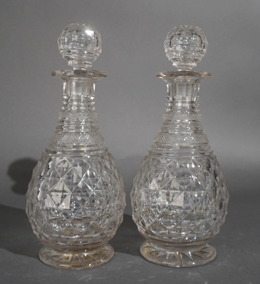 PAIR GEORGIAN STYLE CUT CRYSTAL 2e7746