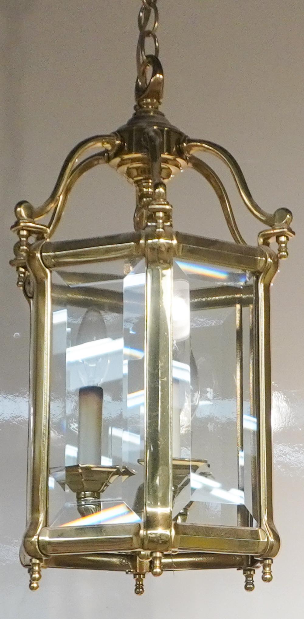 GEORGIAN STYLE POLISHED BRASS AND