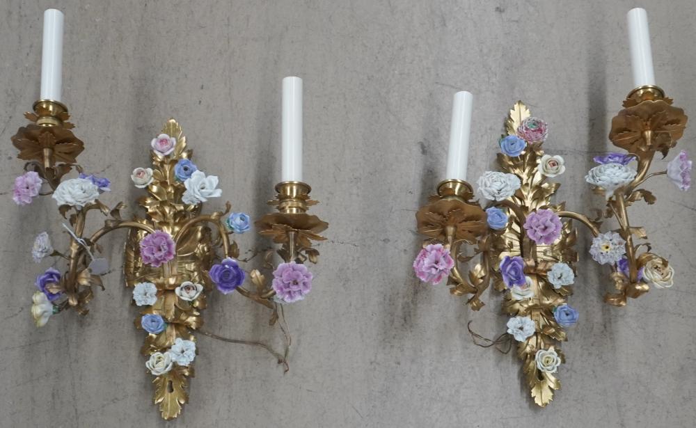 PAIR LOUIS XV STYLE GILT METAL 2e77c2