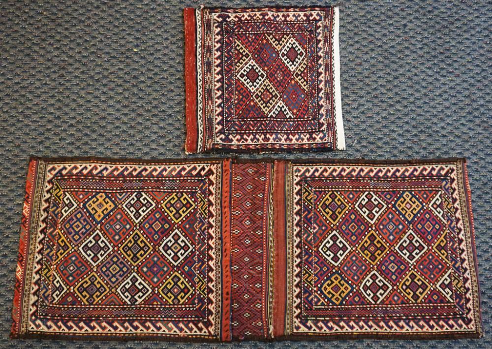 TWO CENTRAL ASIAN EMBROIDERED SADDLEBAGS,
