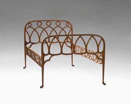 Cast iron Gothic Revival bedstead 4a5a0