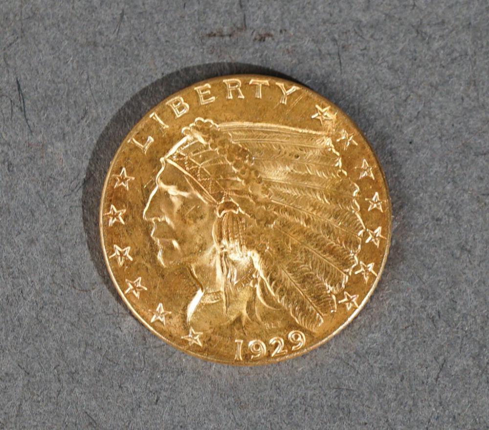 U.S. INDIAN HEAD 1929 2-1/2 DOLLAR