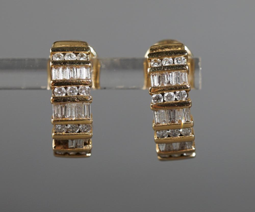 PAIR OF 14-KARAT YELLOW-GOLD AND