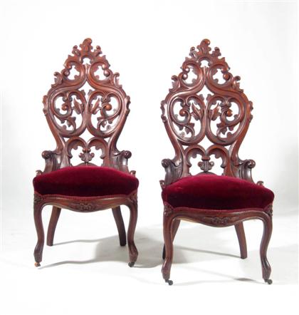 Pair of rosewood Gothic Revival 4a5a6