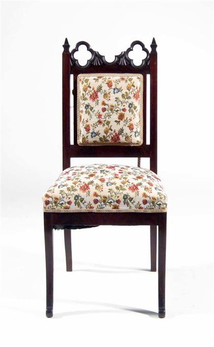 Mahogany Gothic Revival side chair 4a5a7