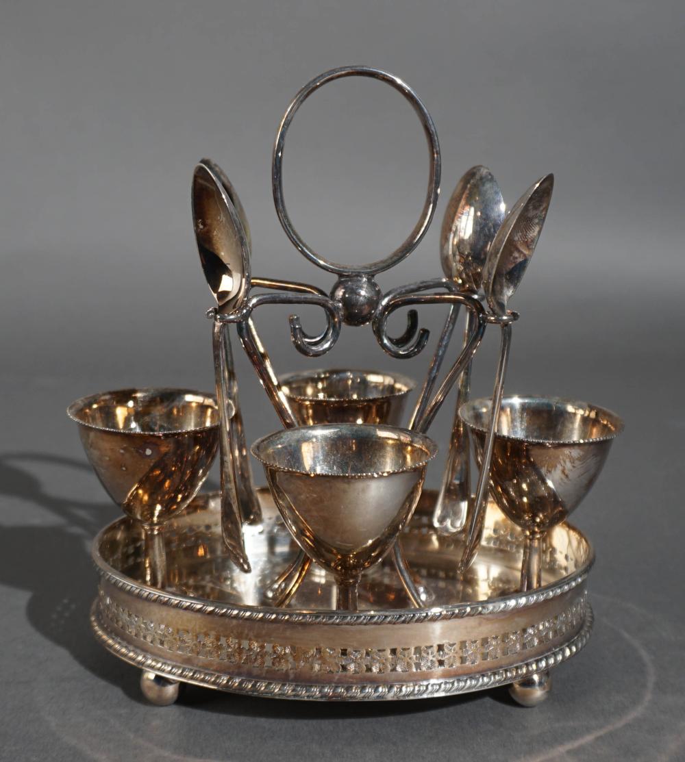 SILVERPLATE EGG CRUETSilverplate