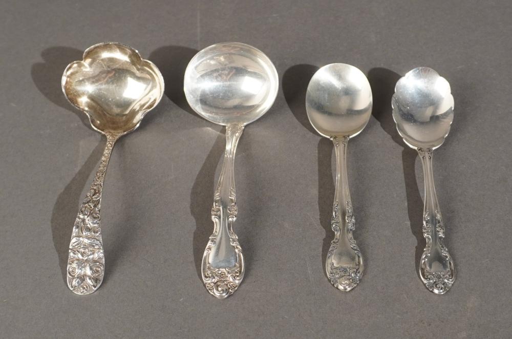 FOUR AMERICAN STERLING SILVER SERVING