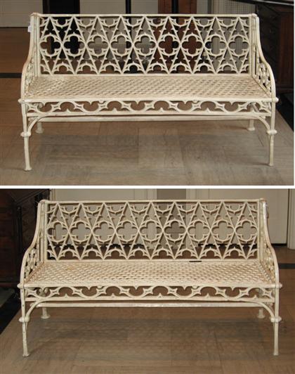 Pair of painted cast iron Gothic 4a5aa