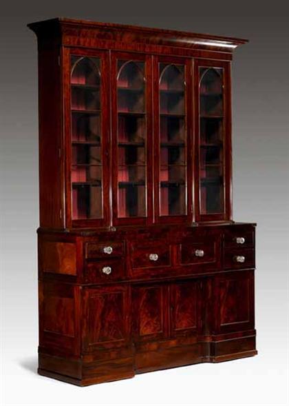 Late Classical mahogany breakfront 4a5ab